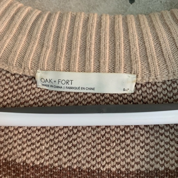 Oak + Fort Oversized Grid Button Front Cardigan, Birch Black, Size S - Picture 3 of 4